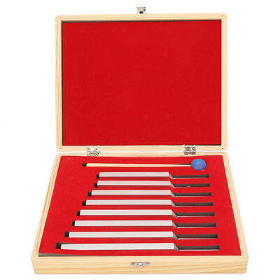 

Greensen 8 Pcs Aluminum Alloy Silver Neurological Tuning Fork Set for Healing 256512Hz