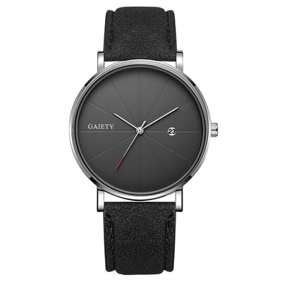 

Gobestart Fashion Simple Simple Casual Calendar Business Leather With Strap Mens Watch