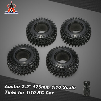 

4Pcs Austar 22" 125mm 110 Scale Tires for 110 RC4WD D90 Axial SCX10 RC Rock