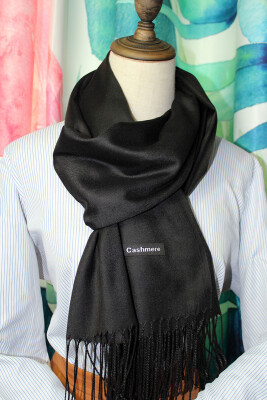 

Pashmina Cashmere Scarf Shawl Wrap Plain Stole Silk Soft Women Men Wool Warm Sol