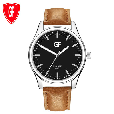 

Gobestart Hot Man Leather Watch Whatever Late Anyway Letter Watches New Pointer glow