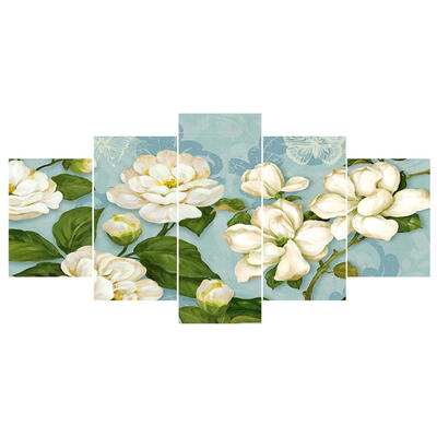 

5pcs 5D DIY Full Drill Diamond Painting Lotus Embroidery Mosaic Kits Decor