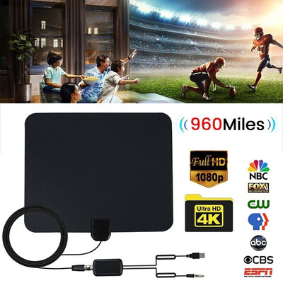 

HD 4K High Quality 960 Miles TV Aerial Indoor Amplified Digital High Definition HDTV Antenna