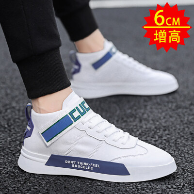 

Mens Shoes Autumn Korean Edition Fashion High Upper Board Shoes with White Shoes Sports Gaobang Small White Tide Shoes