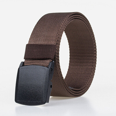 

Men&Women belt high quality solid color Nylon Plastic buckle Men belt outdoor casual cowboy pants belt