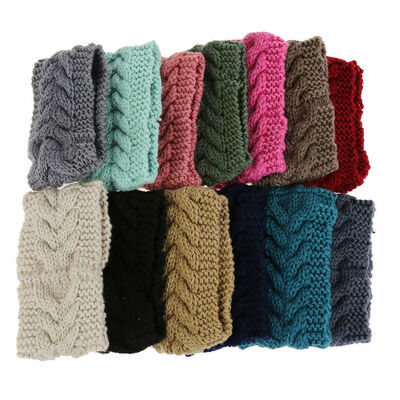 

Women Crochet Headband Knit Flower Hairband Ear Warmer Winter Turban Headwrap