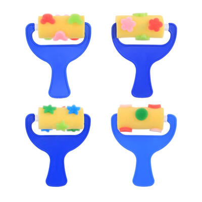 

4pcs Sponge Roller Brush Kids Painting Graffiti Brush Early Learning Tool