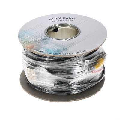 

Video Power BNC Cable 150ft 457m for Analog AHD Surveillance CCTV Camera DVR Kit