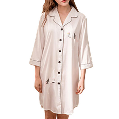 

Toponeto Women Sexy Fashion Print Sleepwear Robe Belt Pajamas Underwear Nightdress