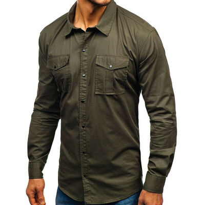 

New Luxury Shirts Mens Casual Formal Slim Fit Shirt Top  L XL XXL XXXL