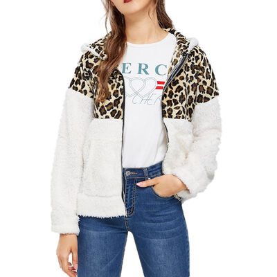 

Casual Faux Fur Coat Women 2019 Autumn Winter Warm Soft Zipper Leopard Fur Jacket Female Plush Overcoat Pocket Casual Outwear