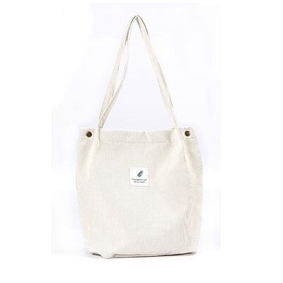 

2018 Women Corduroy Canvas Tote Ladies Casual Shoulder Bag Foldable Shopping Bags Beach Bag Cotton Cloth Female Handbag