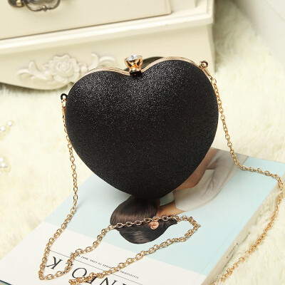 

2017 Fashion Women Heart Pearl Bag Fashion Evening Bag Part Time Must Have Bag Best Shoulder Bag Mobile Phone Case