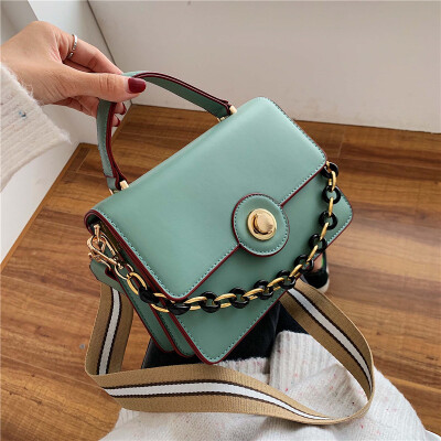 

Texture bag female new Korean version of the wild versatile shoulder bag fashion chain slanting small square package tid