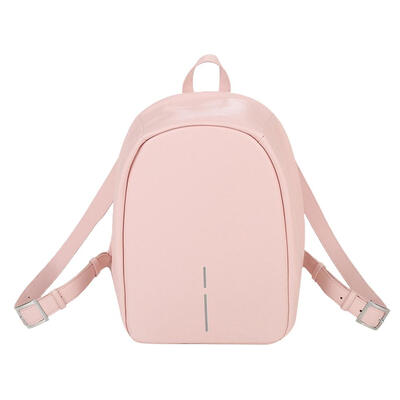 

Solid Color Litchi Pattern Reflective Backpacks Women PU Leather Knapsack