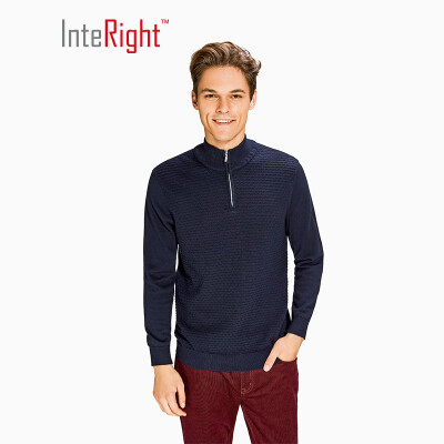

INTERIGHT Mens Stand Collar Long Sleeve Half Cardigan Deep Flower Gray L