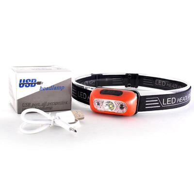 

LED Headlamps USB Rechargeable IPX5 Waterproof Sensor Lamp For Camping Hiking