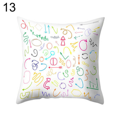 

Fish Arrow Hot Air Balloon Triangle Pillow Case Cushion Cover Sofa Bed Car Decor