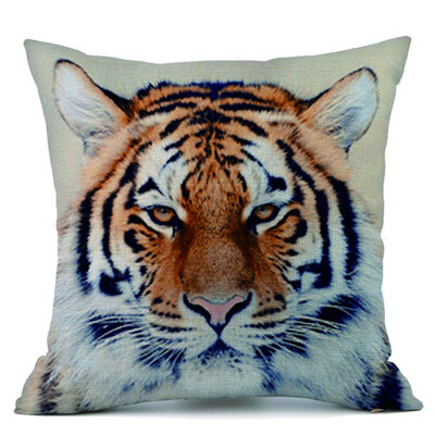 

Siaonvr 3D Tiger Lion Sofa Bed Home Decoration Festival Pillow Case Cushion Cover