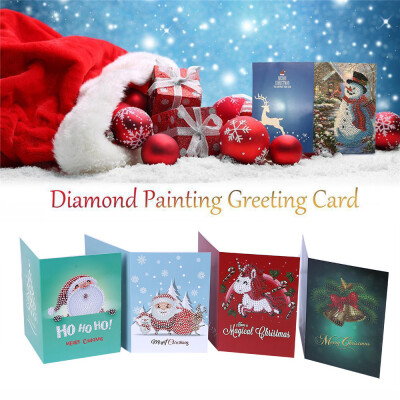 

Siaonvr Christmas Greeting Card Cartoon DIY 5D Diamond Painting Gift Hand-Made Festival