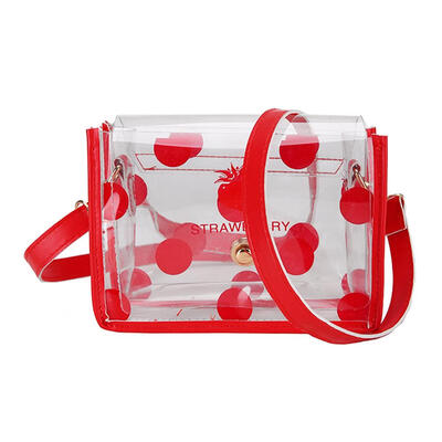 

Polka Dot Transparent PVC Messenger Bags Women Crossbody Shoulder Handbags