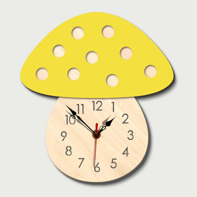 

〖Follure〗Nordic Style Hedgehog Wall Clock Silent Wooden Clock for Home Living Room