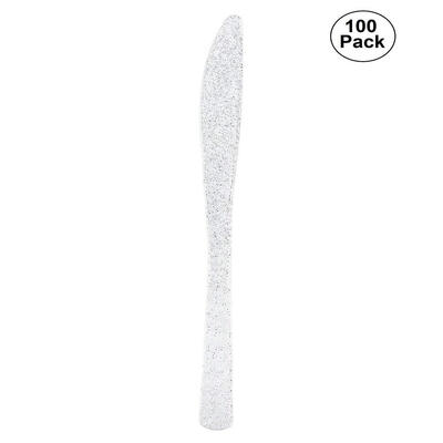 

100 Silverware Plastic Knives Disposable Picnic Catering Party