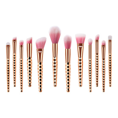 

Toponeto 7 Pcs Makeup Brushes With Honeycomb Rose Gold Eye Makeup Brush Set