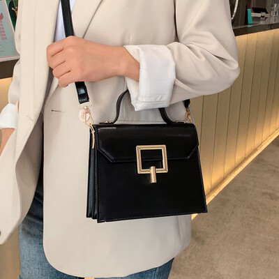 

2019 popular womens bag new wave fashion shoulder bag net red packet texture messenger bag wild foreign small square bag