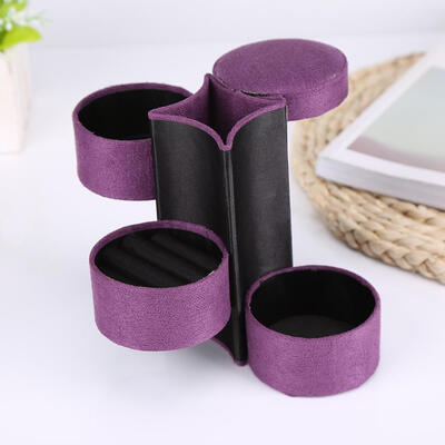 

Portable 3 Layers Cylinder Shaped Jewelry Storage Box Organizer for Girls Women Gift Jewelry Storage Case Jewelry Storage