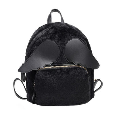 

Women Handbag Plush Wing Backpack Preppy Casual Girls School Shoulder Bags
