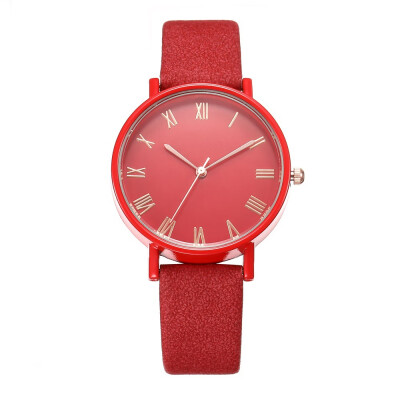 

New hot-selling fashion simple belt watch female models Luo