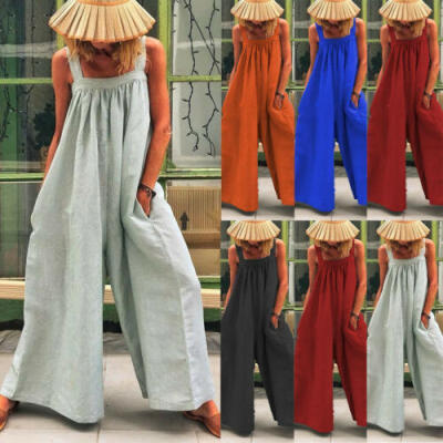 

Women Casual Loose Jumpsuit Fashion Dungarees Playsuit Trousers Overalls USA