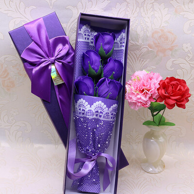 

Toponeto Rose Soap Flower Floral Bouquet Gift Box for Mothers Day Wedding Party Present