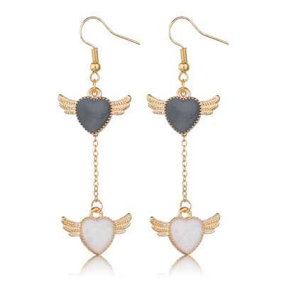 

New Fashion Oversized Pendant Korean Version Of The Earrings Womens Bow Shell Heart-shaped Gold Earrings 2019 Dress Wear