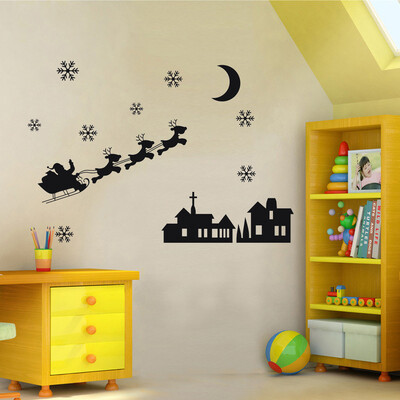 

〖Follure〗Christmas Snowman Snowflake Decoration Decal Window Stickers Home Decor