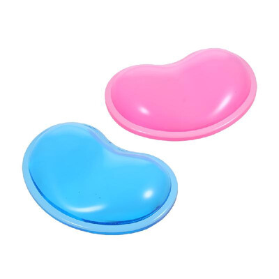

Gel Computer Mouse Hand Wrist Rest Wavy Silicone Wrist Pad Heart-shaped Wrist Support Cushion Pad Comfort RestsPink