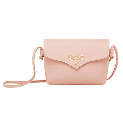 

Simple Casual Flap Shoulder Bags Women Bowknot Pure Mini Messenger Handbags