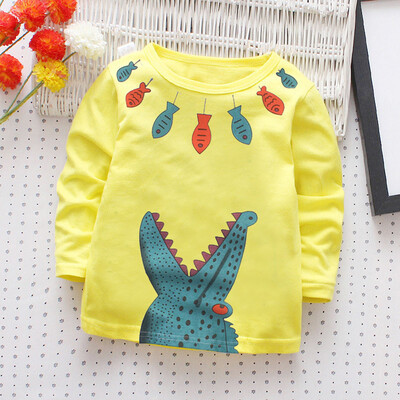 

Toddler Kid Girls Boys Crocodile Print Long Sleeves T-shirt Top Baby Clothing