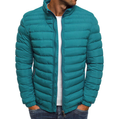 

Toponeto Mens Autumn Winter Zipper Warm Down Jacket Packable Light Top Quality Coat