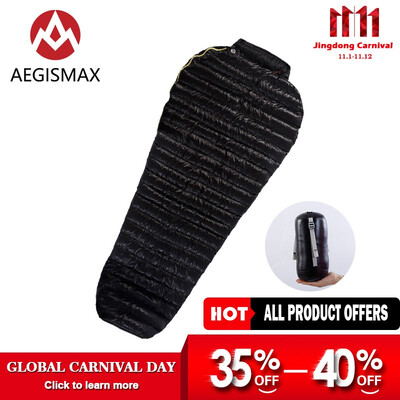 

AEGISMAX Ultralight Sleeping Bag MINI-MINI Long Series Goose Down Mummy Outdoor Camping Lengthened Adult Nylon Spring Lazy bag
