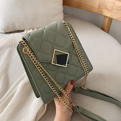 

Tide Korean Joker bag summer Lingge chain bag new 2019 fresh small square bag ins Messenger bag