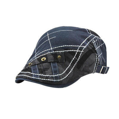 

Men Outdoor Sports Adjustable Camouflage Splicing Golf Sun Hat Peaked Cap Beret