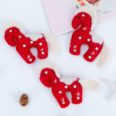

Siaonvr 3PCS HandmadeFeltPony Christmas Accessories Christmas Decorations