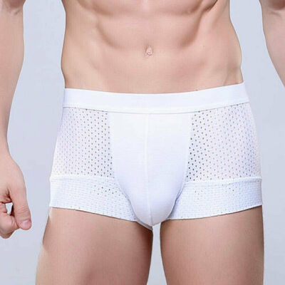 

Hot Men boy Breathable Underwear Boxer Briefs Shorts Bulge Pouch Underpants
