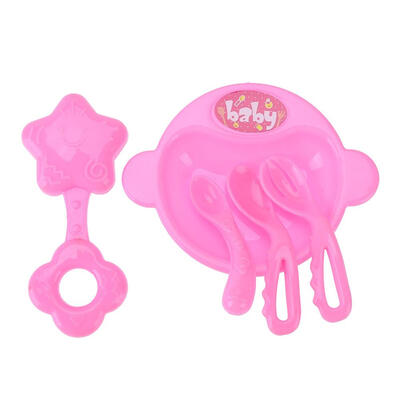 

5pcsset Plastic Dining Table Toys Kid Playing House Toys Doll Accessories