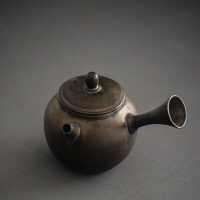 

Mini Metal Rust Glaze Side Handle Ceramic Teapot for Gongfu Tea 160ml 541oz