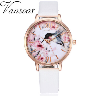 

Beautiful Chinese Style Women Watches Flower Bird Fashion Rose Gold Casual Leather Ladies Wristwatches Female Dress Quartz Clock