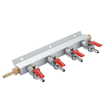 

Gas Distribution Equipment Beer Brewing Draft Dispense Keg Home Bar Aluminum Manifold Distributor