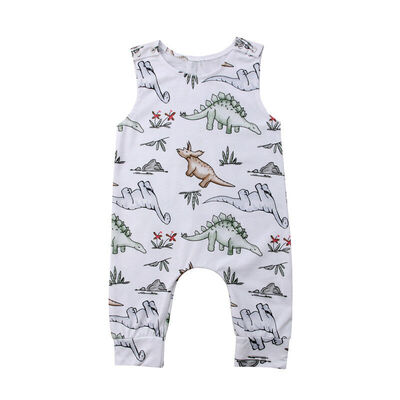 

Cute Newborn Baby Boy Girl Unisex Clothes Summer Dinosaur Romper Jumpsuit Outfit